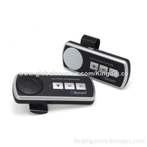 Bluetooth Car Kit with Voice Reminder Power-on/Off by NFC (Optional), Up to 15-hour Talk Time